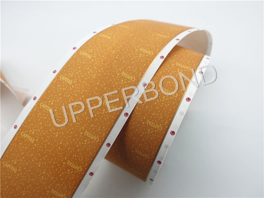 Custom Hot Stamping Yellow Tipping Paper With Golden Line