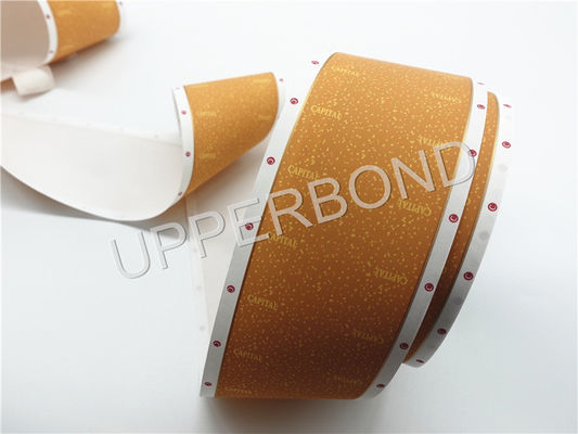 Custom Hot Stamping Yellow Tipping Paper With Golden Line
