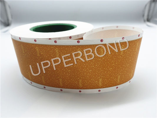 Custom Hot Stamping Yellow Tipping Paper With Golden Line